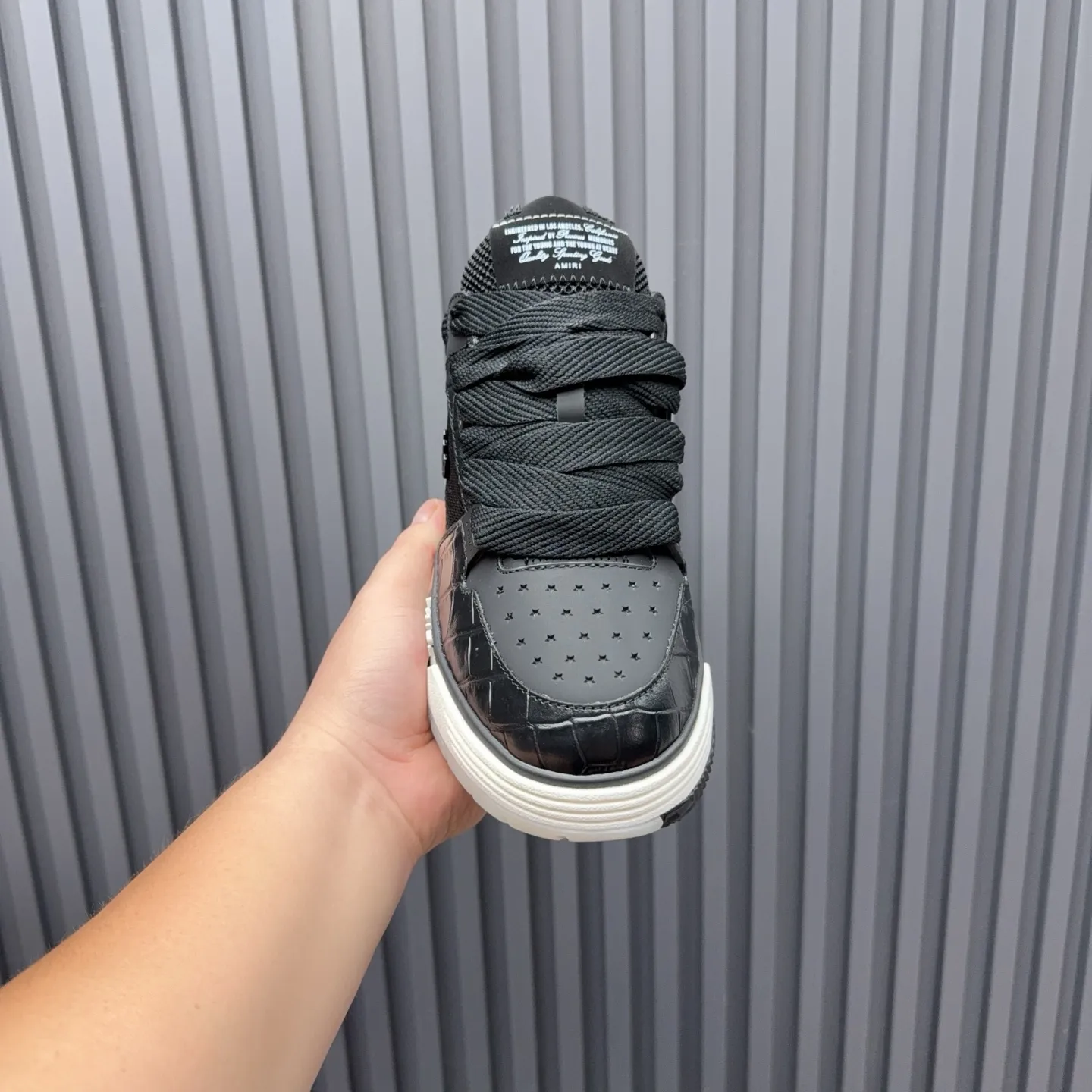 Men's shoes 💰660💰 AMIRI AMIRI trendy brand hot sale 🔥 Available all year round, couples 💑 Official website synchronization Imported fabrics 1⃣️ vs 1⃣️ replica, original factory special original sole, 35-45 (45. non-refundable)
